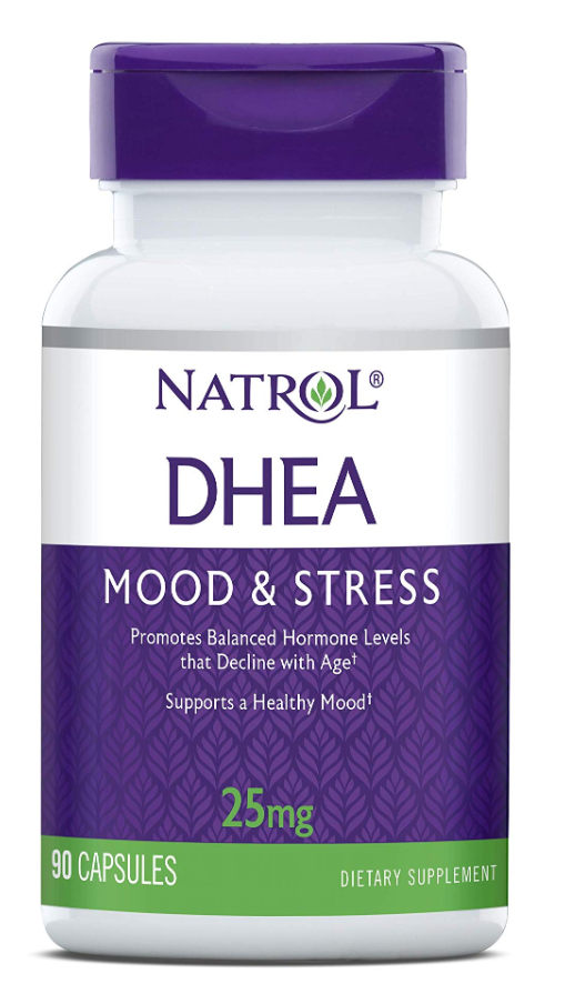 Natrol Mood & Stress DHEA 25mg, Dietary Supplement for Balance of Certain Hormone Level and Mood Support, 90 Capsules, 90 Day Supply Unflavored 90 Count (Pack of 1)