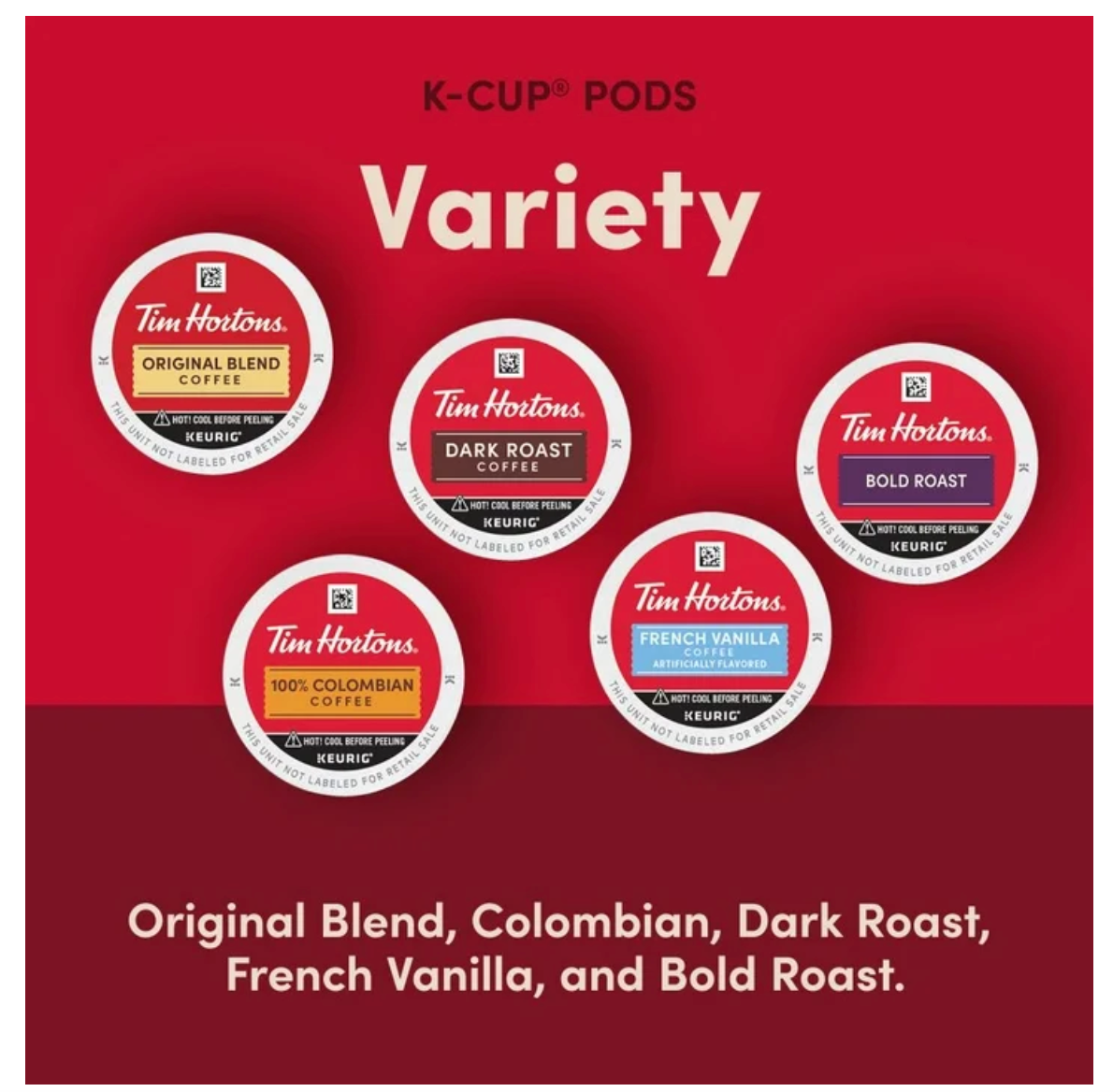 Tim Hortons Variety Pack Single Serve Coffee Pods, 30ct - Expired July 15 2025