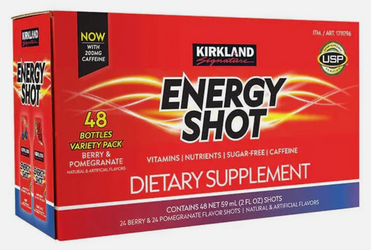 Kirkland Signature Energy Shot, 48 Bottles, 2 Ounces Each - Expires 11/2025