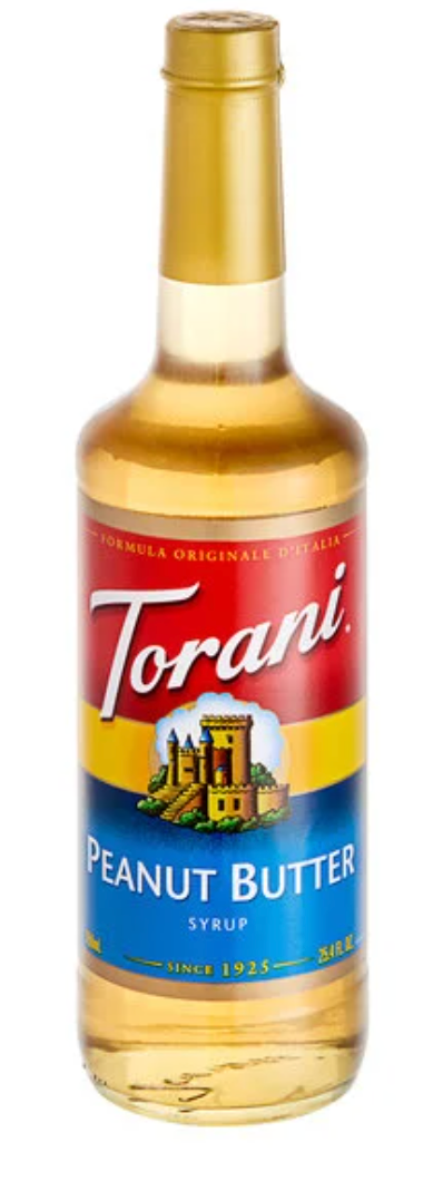 Torani Peanut Butter Flavoring Syrup 750 mL Glass Bottle