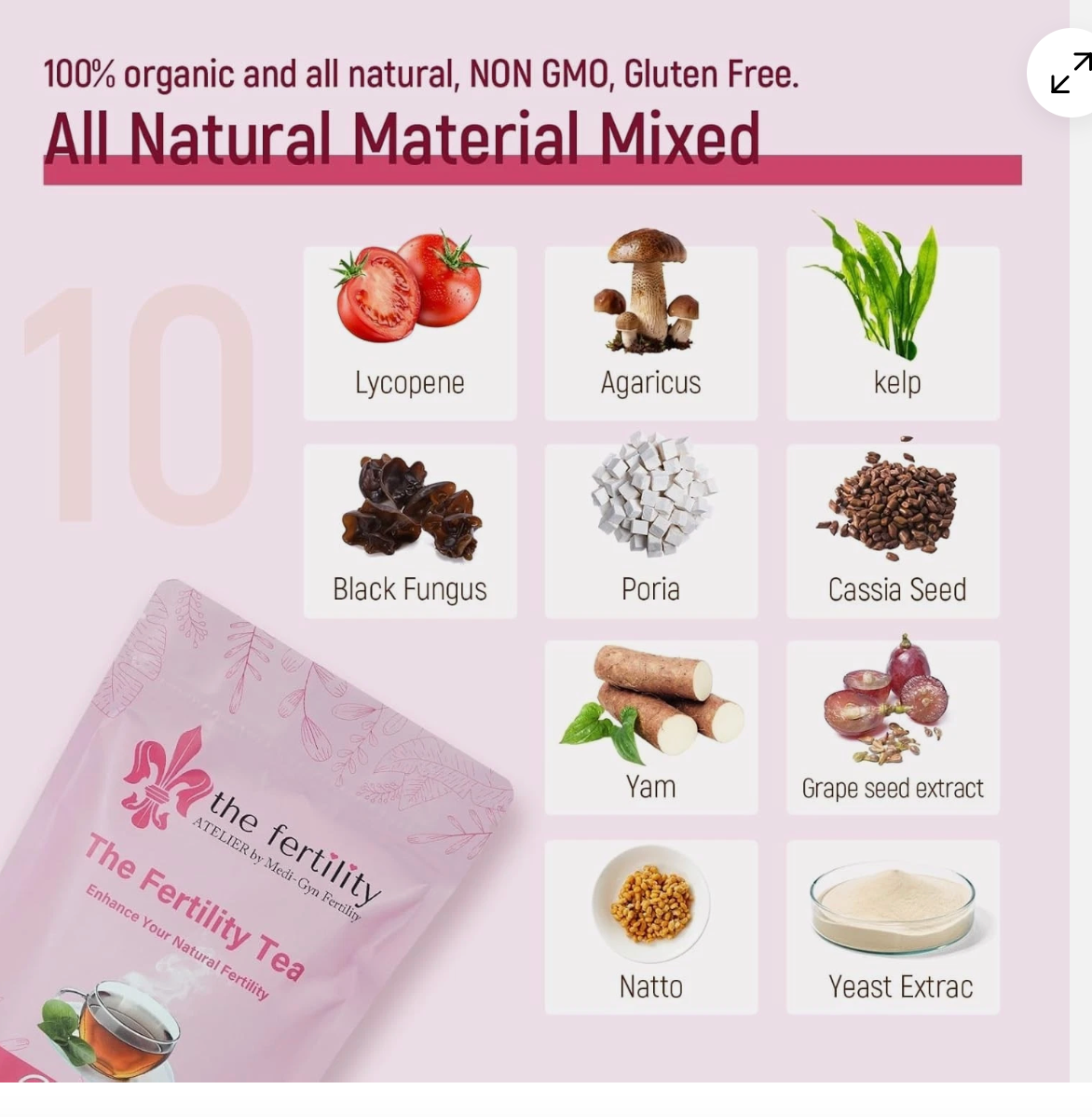 Fertility Tea | the Fertility Atleier by Medi-Gyn Fertility 20 Herbal Tea Bags - 10/2026