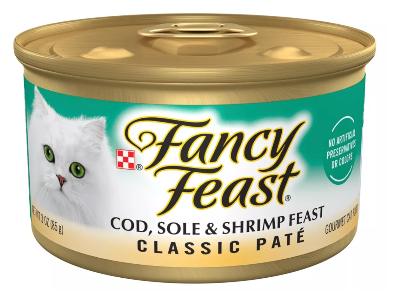 Purina Fancy Feast Classic Pate Wet Cat Food Can - 3oz Cod, Sole, Shrimp Feast