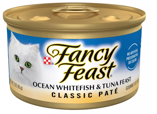 Purina Fancy Feast Classic Pate Wet Cat Food Can - 3oz Ocean Whitefish & Tuna Feast