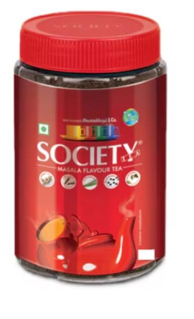 Society Masala Tea with Ginger, Clove Bud, Lemongrass, Black Pepper & Cardamom, 100% Natural Spices, Masala Spiced Chai, Traditional Masala Tea, Strong & Robust Blend, No Gluten, 225 grams