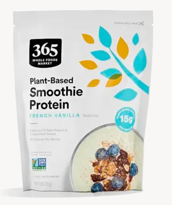 365 by Whole Foods Market, Plant Protein Smoothie Mix, French Vanilla, 9 Ounce