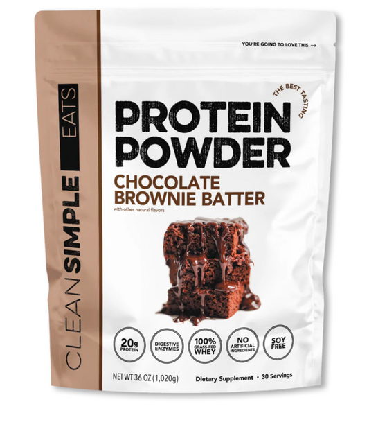 Clean Simple Eats Protein Powder - Expires 03/2027 Chocolate Brownie Batter Flavor