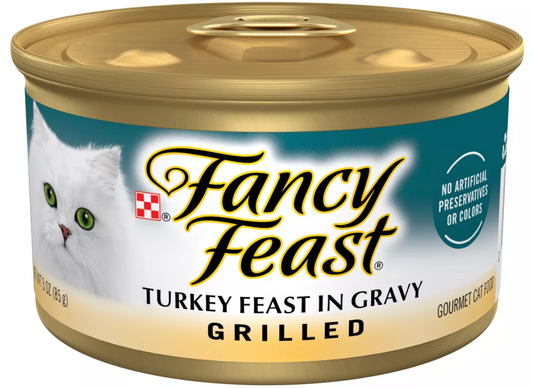 Purina Fancy Feast Gravy Wet Cat Food Can - 3oz - Turkey Feast