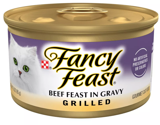 Purina Fancy Feast Gravy Wet Cat Food Can - 3oz - Beef Feast