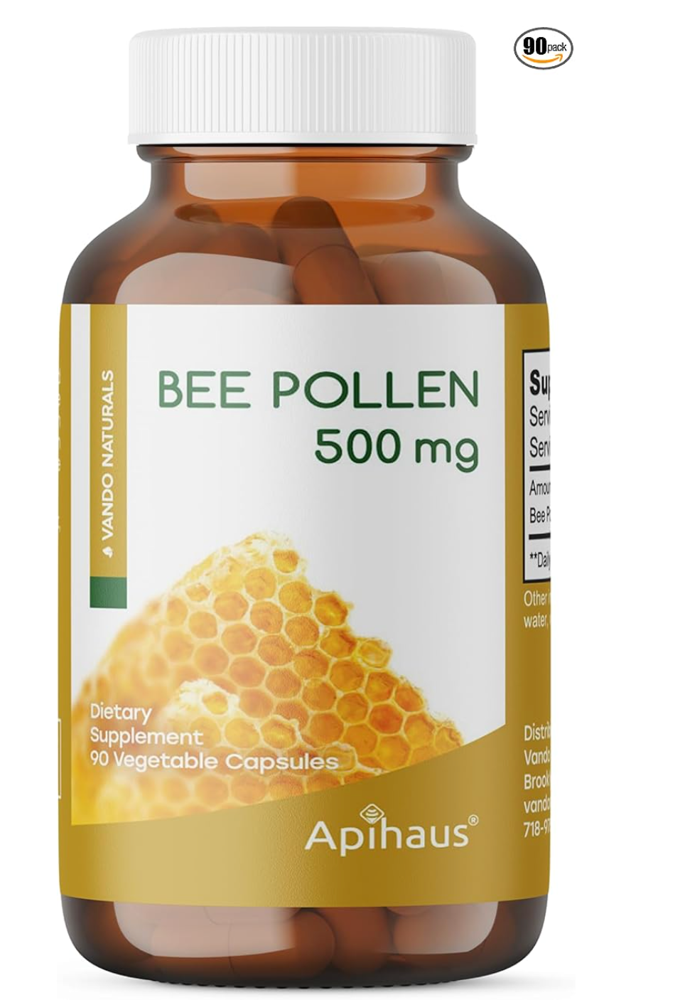 Bee Pollen 500mg 90capsules