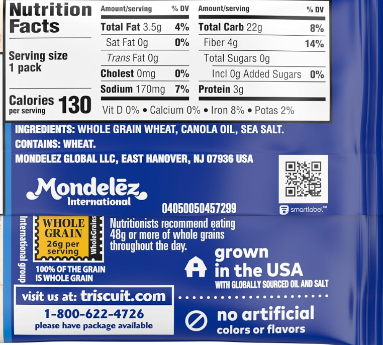 Triscuit Minis Original Whole Grain Wheat Crackers, Vegan Crackers - Expired Apr 30 2025