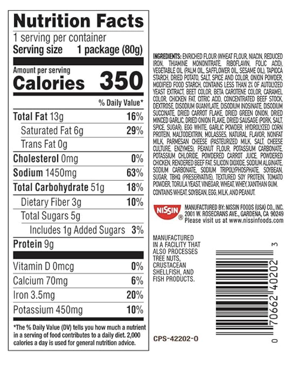 Nissin Cup Noodle Ramen Noodle Soup, Curry, 2.82 Ounce