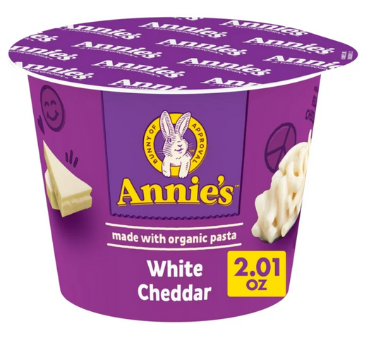 Annie's Organic White Cheddar Mac and Cheese Cup, 2.01 oz - Expired June 10 2025