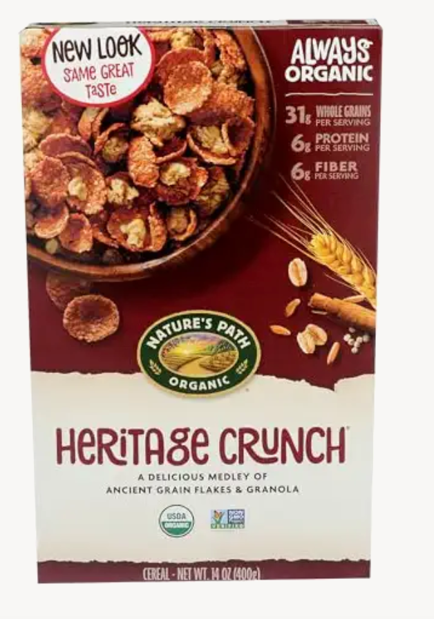 NATURES PATH Organic Heritage Crunch Cereal, 14 OZ - Expires Feb 05 2027