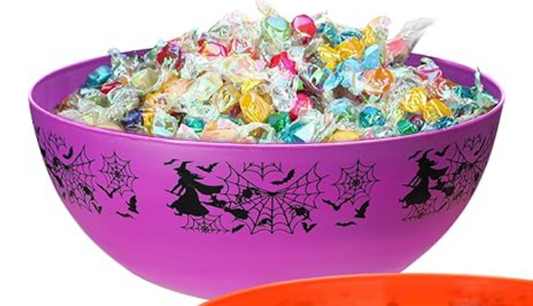 Halloween Candy Bowl Plastic Trick Treat Candy Bowls Halloween Party Supplies Large Party Plastic Serving Bowl Purple