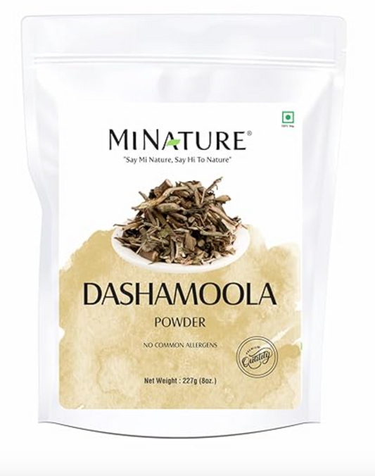 Mi Nature Dashamoola powder | 227g (8oz) | Herbal Health Care Blend | Made with 10 Traditional Herbs | Pure & Natural