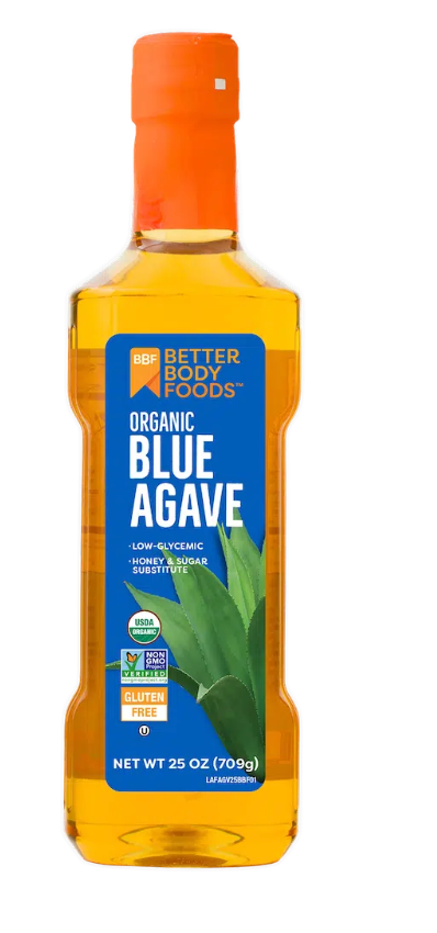 BetterBody Foods Organic Blue Agave, Low Glycemic Sweetener, 25 Oz