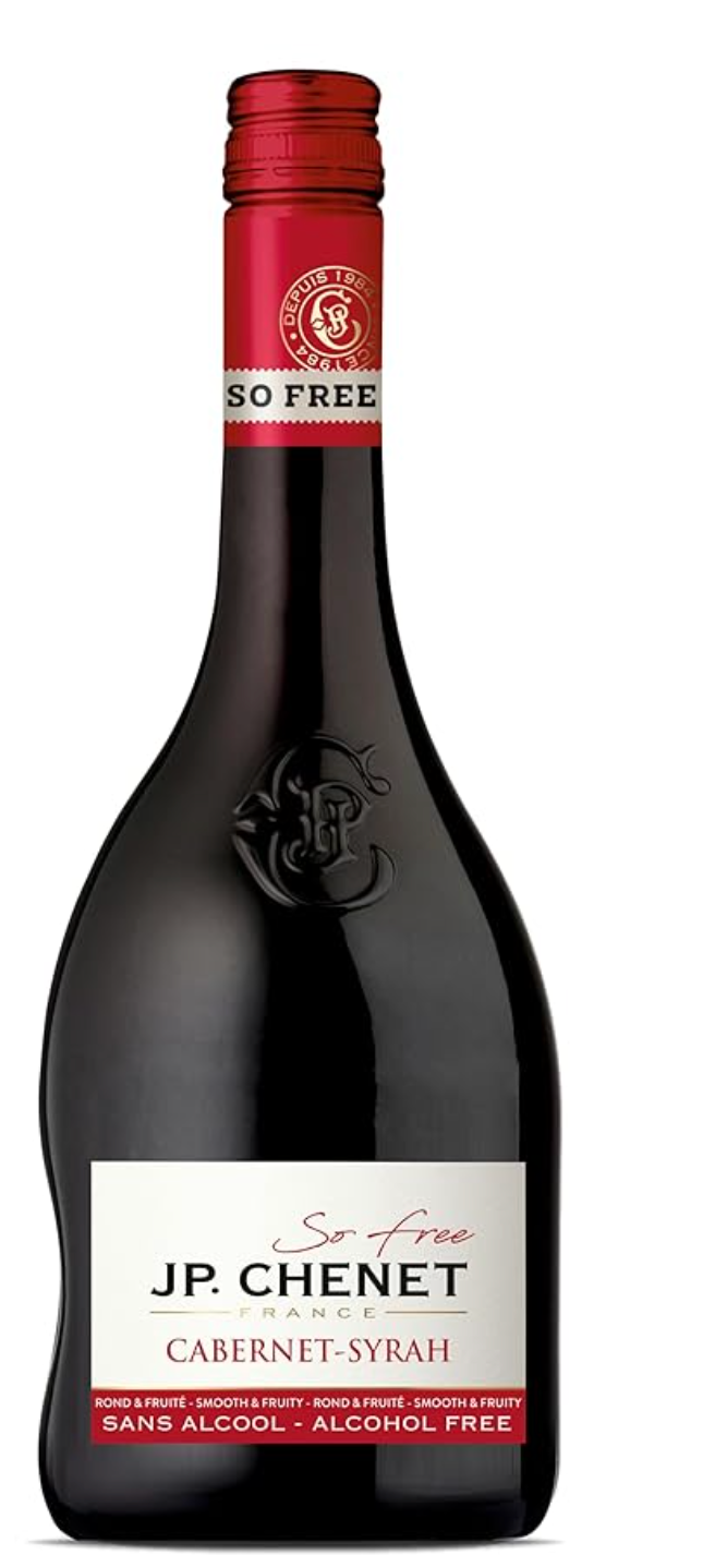 JP. Chenet Cabernet-Syrah Non Alcoholic Red Wine 750ml – 0.0% Alcohol Free Sparkling Wine French Red Wine with Bold Berry and Spice Note – Non Alcoholic Drinks for Dinners, Wellness Lifestyle - 1 Pack
