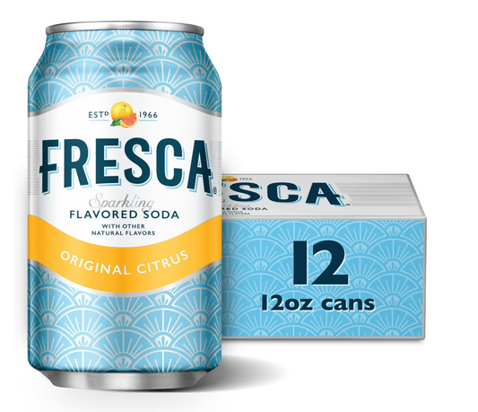 Fresca Citrus Soda Pop Fridge Pack, 12 fl oz, 12 Pack Cans