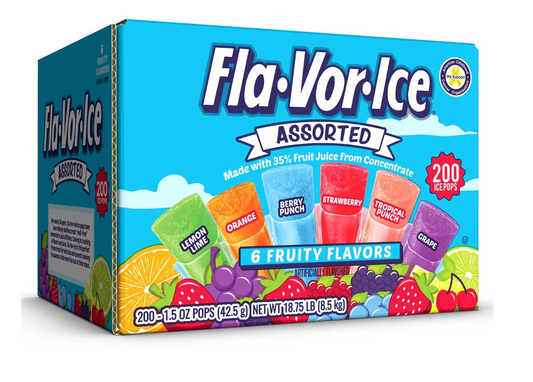 Fla-Vor-Ice Giant Pops, 1.5 oz., 200 pk.
