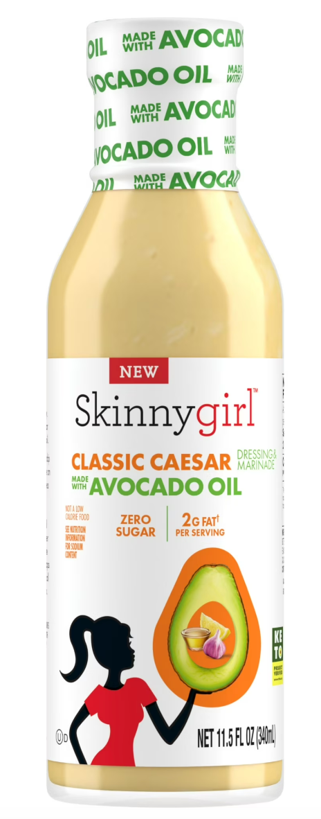 Skinnygirl Avocado Oil Classic Caesar Dressing, Gluten Free, Avocado Oil Based, 11.5 fl oz