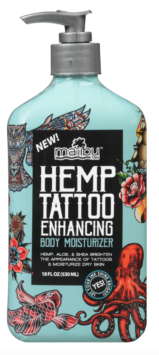 Malibu Hemp Tan Tattoo Enhancing Body Moisturizing Lotion, 12 fl. oz.