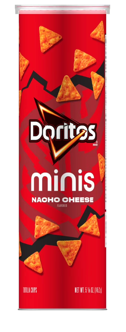 Doritos Minis, Nacho Cheese Flavored Tortilla Chips, 5.125 oz, Canister - Expires Sep 8 2026