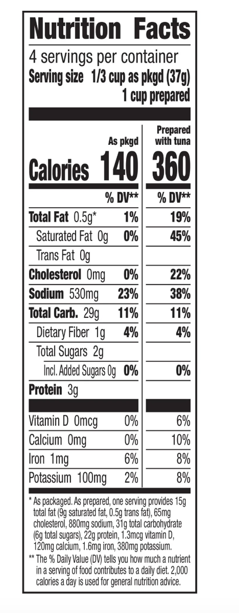 Tuna Helper Cheesy Pasta with Real Cheese, 5.3 oz Box