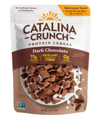 Catalina Crunch Gluten Free Keto Friendly Cereal Dark Chocolate -- 9 oz