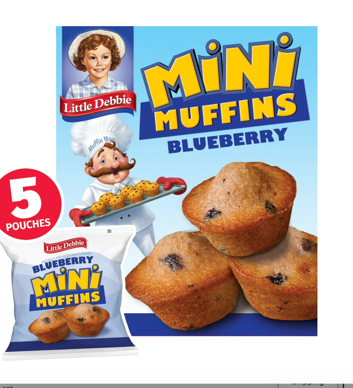 Little Debbie Blueberry Mini Muffins, 8.44 oz (5 Count) - Expired March 29 2026