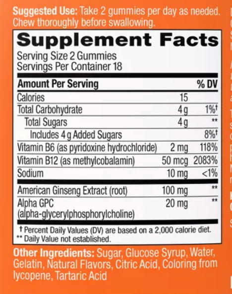 OLLY Laser Focus Gummies - Berry Tangy Tangerine - 36ct