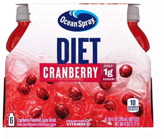 Ocean Spray Diet Cranberry Juice 6 pk Bottles