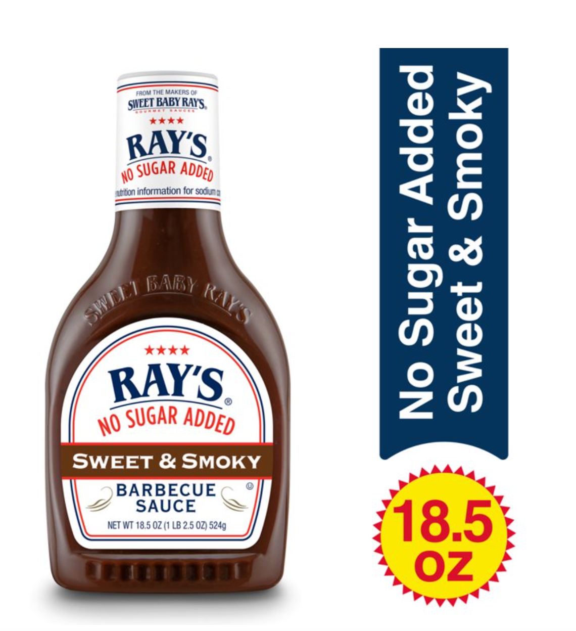Ray's No Sugar Added Sweet & Smoky Barbecue Sauce 18.5 oz