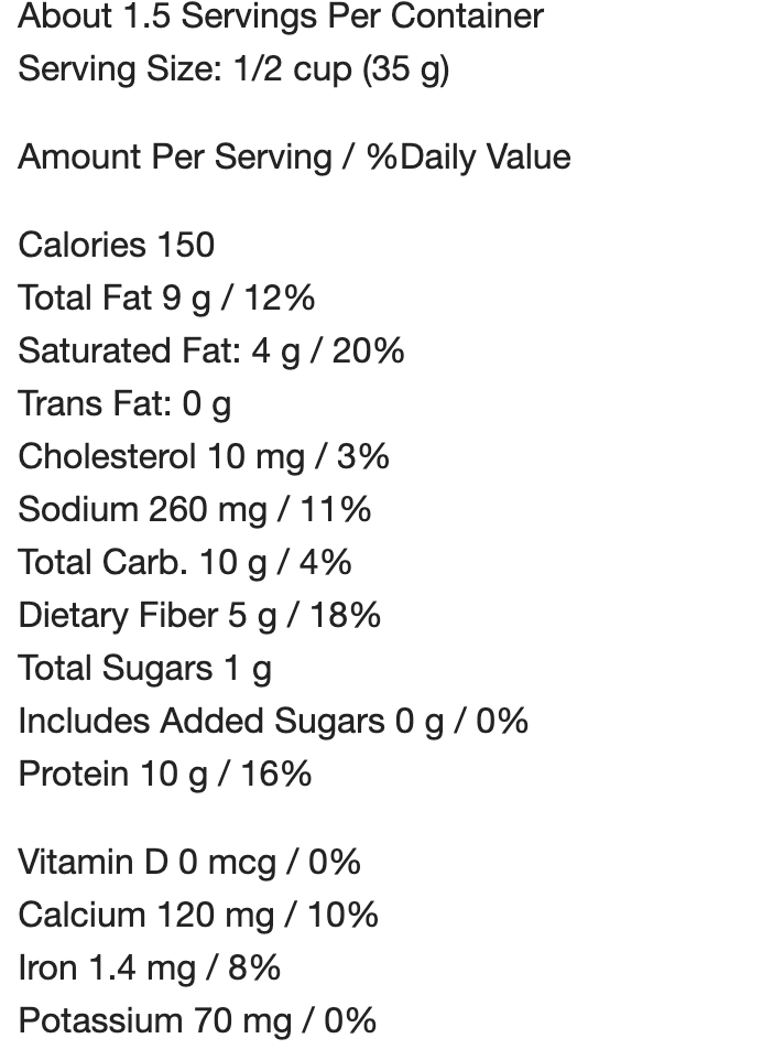 Keto Friendly Crunch Snack Mix - Cheddar - 1.85 oz (52 Grams)