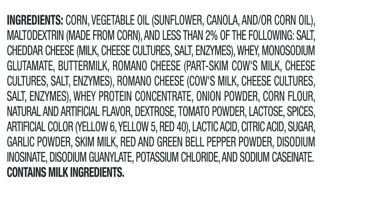 Doritos Minis Nacho Cheese Flavored Tortilla Chips Single Serve Canister 1.95 oz - expired Feb 10 2026
