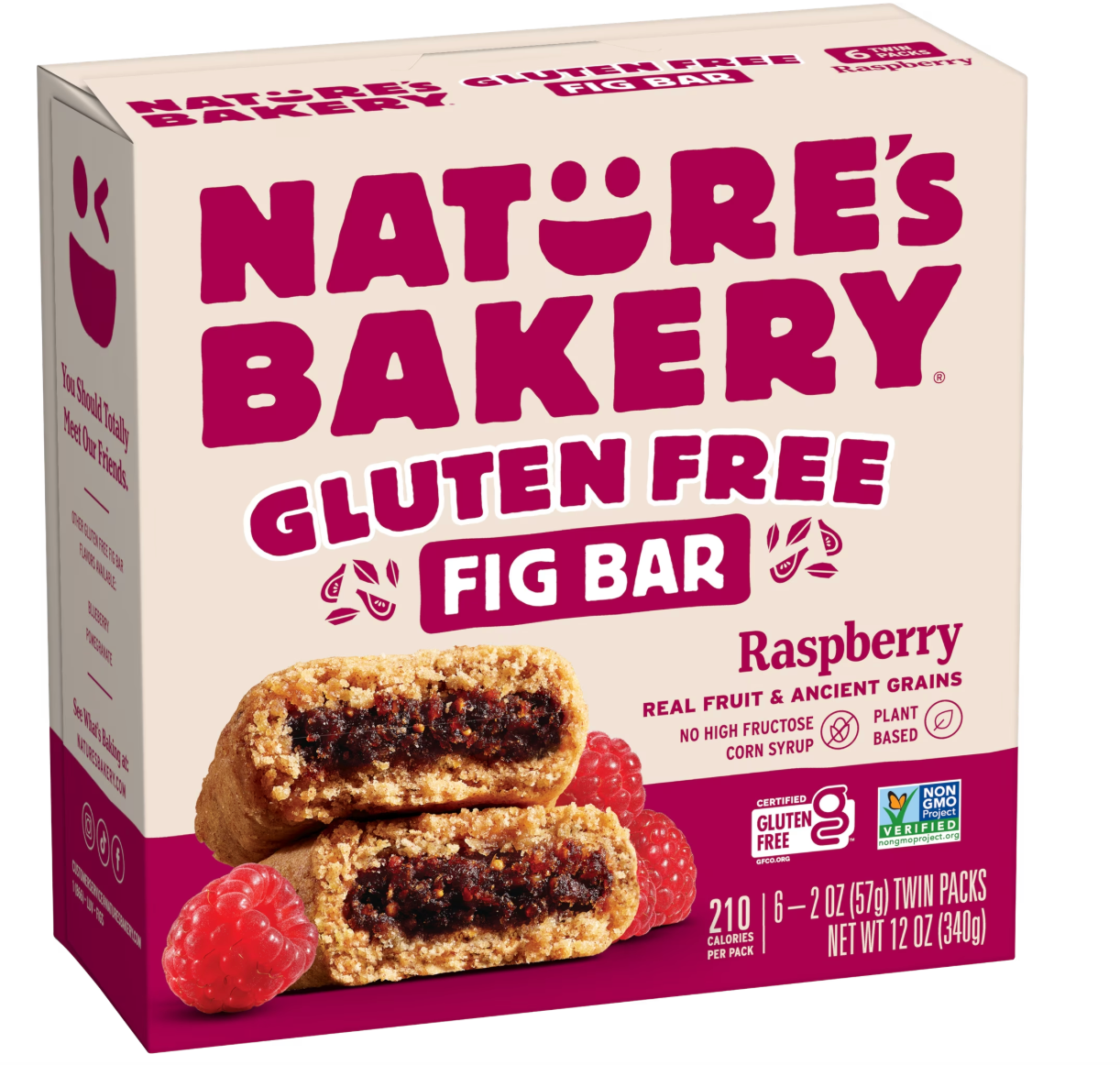Nature's Bakery Gluten Free, Raspberry Fig Bars, 2 oz Each - 6 bars in a box