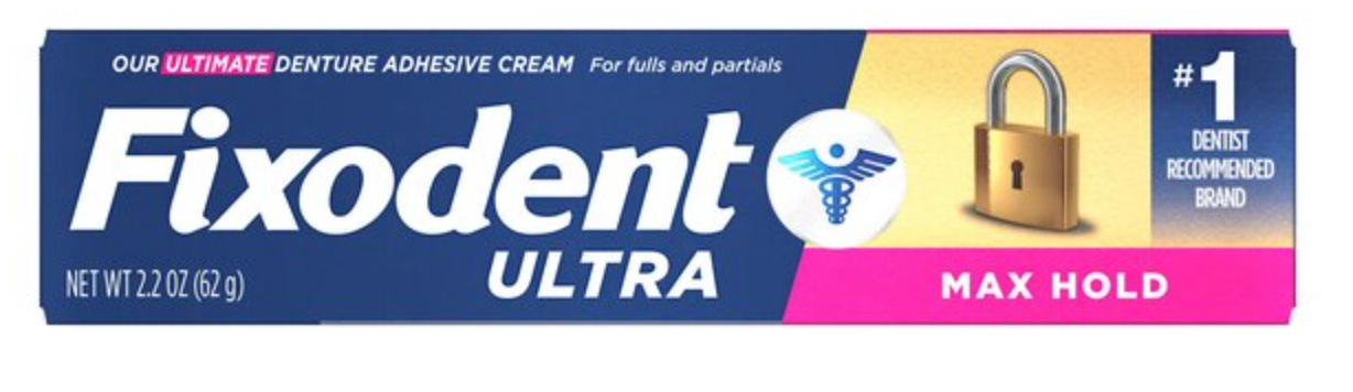 Fixodent Ultra Max Hold Dental Adhesive, 2.2 OZ