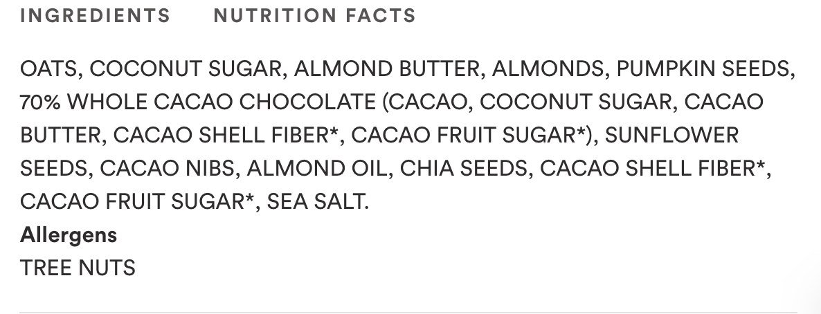 Blue Stripes Almond Butter Cacao Granola, 8 OZ
