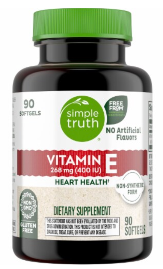 Simple Truth® Vitamin E Softgels Non-Synthetic Form 268mg