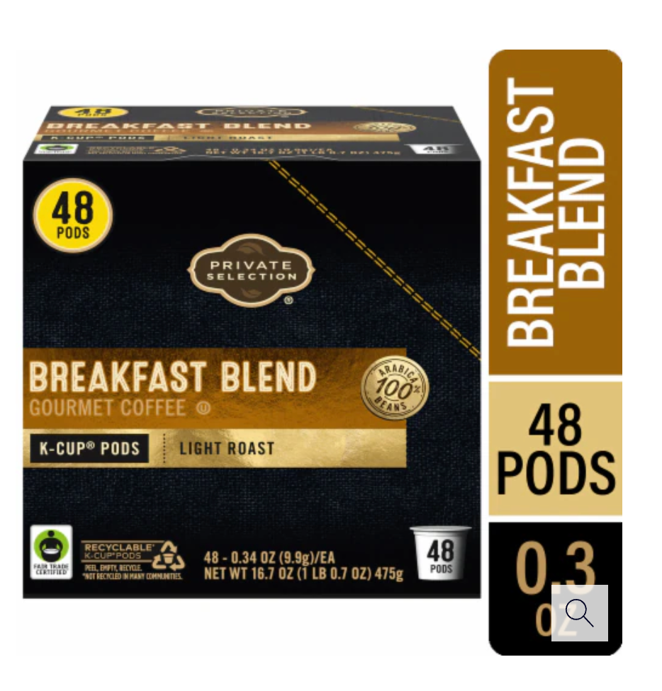 Private Selection® Breakfast Blend Light Roast Coffee Pods -48 count pods