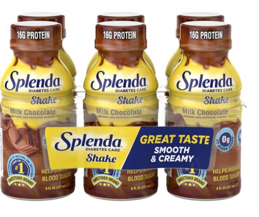 Splenda Diabetes Care Shakes, 8 OZ, 6 Pack, Milk Chocolate - expired Feb 13 2025