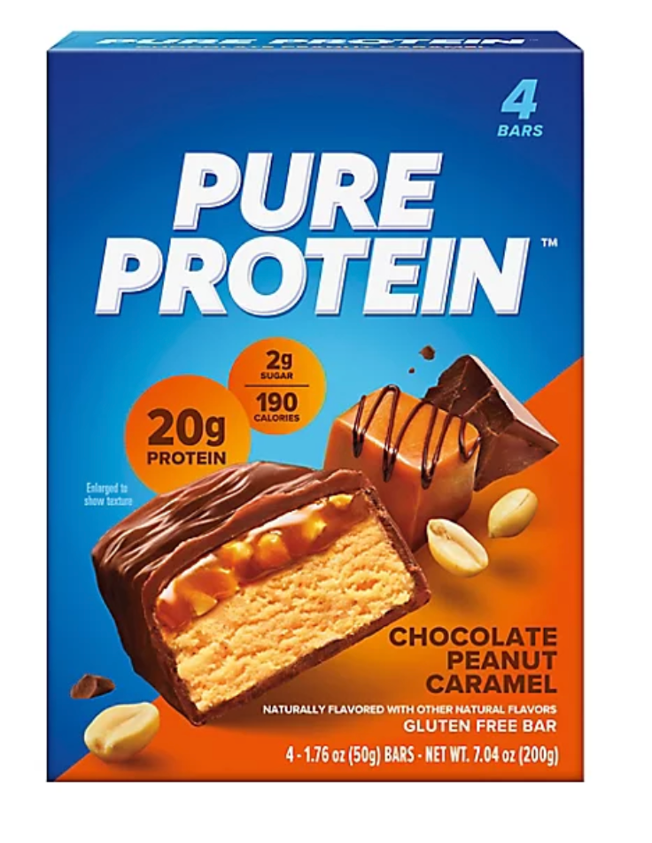 Pure Protein Choc Peanut Caramel Bar - 4 CT - Expired Sep 23 2025
