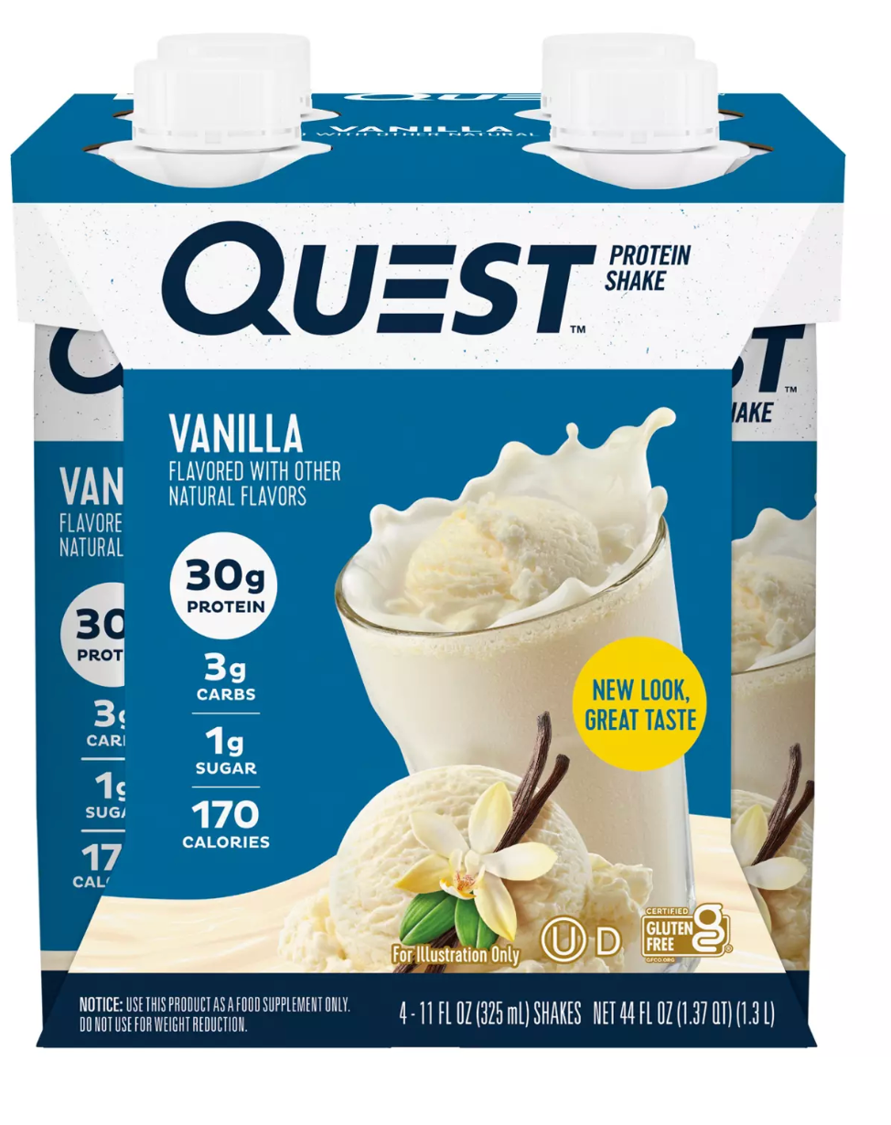 Quest 30g Protein Shakes 4pk - Vanilla - Expired 06/01/2025