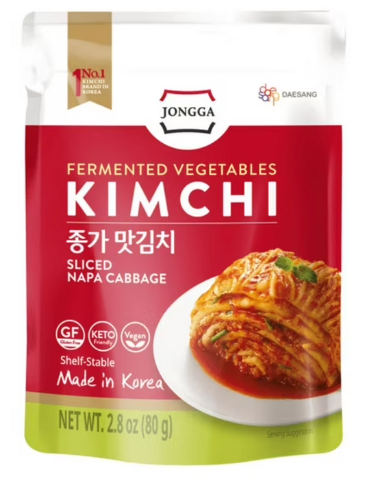 Jongga Shelf Stable Kimchi Pouch, 2.8 oz
