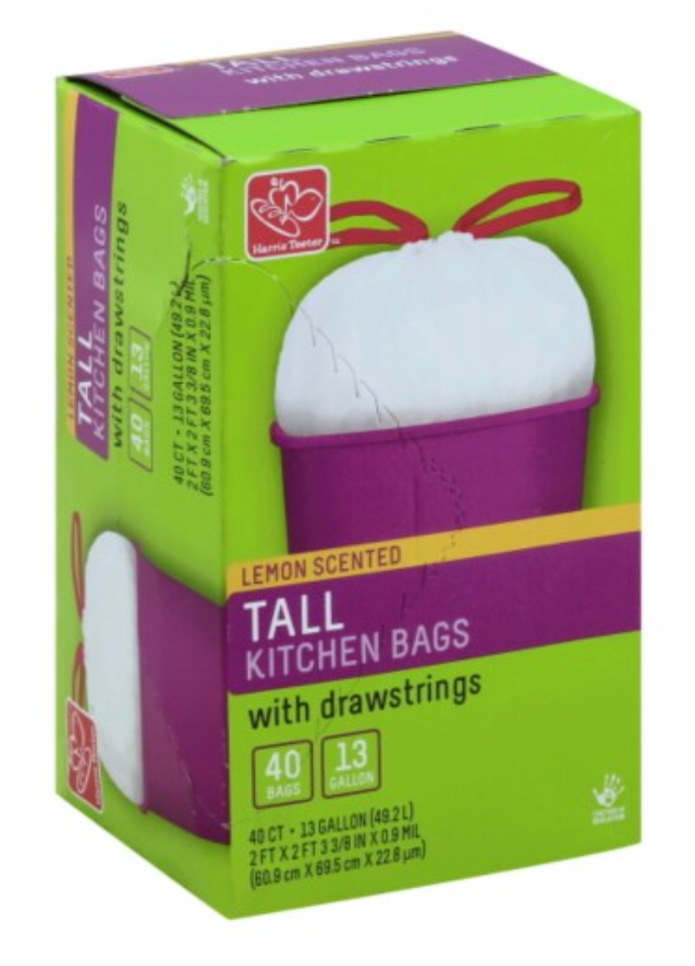 Harris Teeter™ Lemon Scented 13 Gallon Drawstring Kitchen Trash Bags