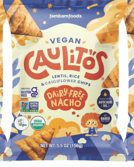 Caulitos Cauliflower Chips Dairy-Free Nacho - Expires Apr 2026