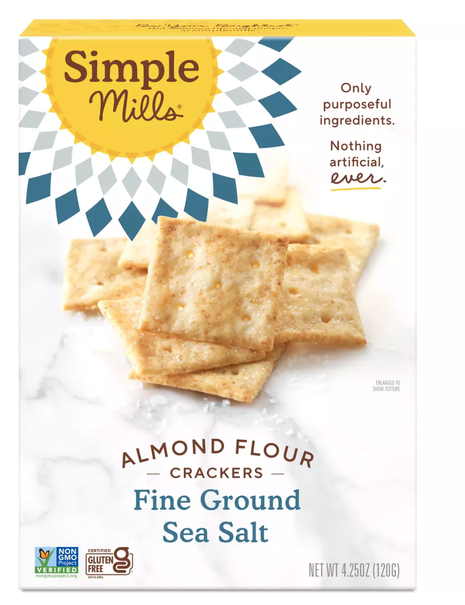 Simple Mills Almond Flour Fine Ground & Sea Salt Crackers - Expired Oct 18 2025