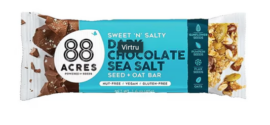 88 ACRES Nut Free Seed + Oat Bar Dark Chocolate Sea Salt -- 1.6 oz