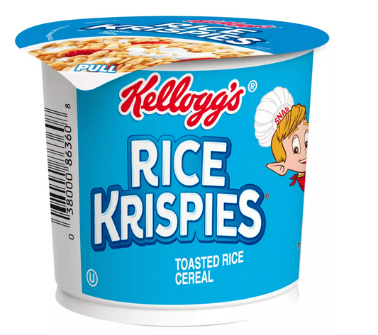 Kellogg's Rice Krispies Cereal Cup - Expires jan 07 2026