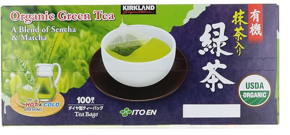 Kirkland Signature Organic Green Tea, 1.5 g, 100-count