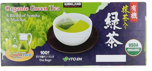 Kirkland Signature Organic Green Tea, 1.5 g, 100-count
